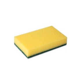 Schuurspons Geel/Groen 140x90x30mm Pak 10 stuks