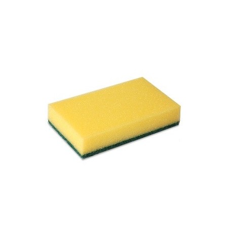 Schuurspons Geel/Groen 140x90x30mm Pak 10 stuks