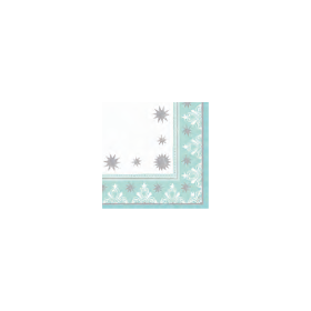 Duni Celstof Servetten 33x33cm 3-lgs 1/4-vouw Winter Charme Jade Pak 250 stuks - Op is op