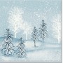 Duni Celstof Servetten 33x33cm 3-lgs 1/4-vouw Winter Mornings Pak 250 stuks - Op is op