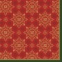 Duni Dunisoft Servetten 40x40cm 2-lgs 1/4-vouw Xmas Deco Red Pak 60 stuks - Op is op