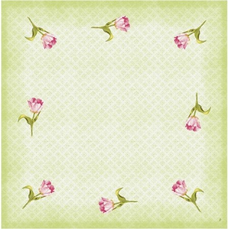 Duni Dunicel Napperons 84x84cm Love Tulips Pak 10 stuks - Op is op