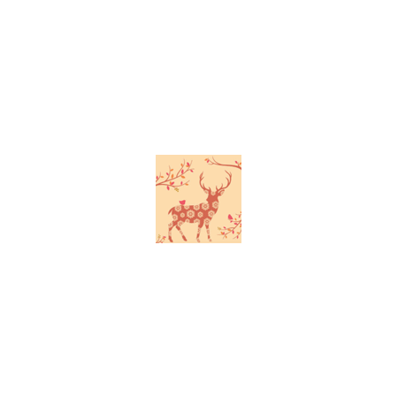 Tork Premium Servetten 39x39cm 1/4-vouw Autumn Deer Terracotta Luxe Pak 50 stuks - Op is op