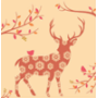Tork Premium Servetten 39x39cm 1/4-vouw Autumn Deer Terracotta Luxe Pak 50 stuks - Op is op