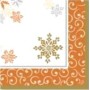 Duni Classic Servetten 40x40cm 4-lgs 1/4-vouw Christmas Charm Champagne Pak 50 stuks - Op is op
