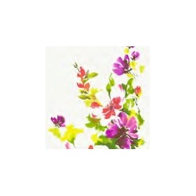 Duni Dunilin Servetten 40x40cm 1/4-vouw Sunrise Flower Luxe Pak 50 stuks - Op is op
