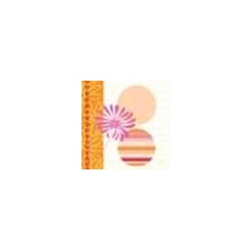 Duni Celstof Servetten 33x33cm 3-lgs 1/4-vouw Summer Story Orange Pak 250 stuks - Op is op