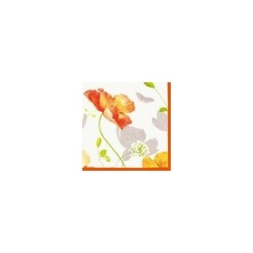 Duni Celstof Servetten 33x33cm 3-lgs 1/4-vouw Poppy Pak 250 stuks - Op is op