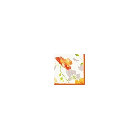 Duni Celstof Servetten 33x33cm 3-lgs 1/4-vouw Poppy Pak 250 stuks - Op is op