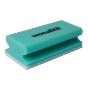 Wecoline Schuurspons Groen/Wit + Handgreep Pak 10 stuks