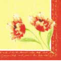 Duni Celstof Servetten 40x40cm 3-lgs 1/4-vouw Spring Tulip Pak 250 stuks - Op is op
