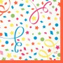 Duni Celstof Servetten 33x33cm 3-lgs 1/4-vouw Confetti Pak 250 stuks - Op is op