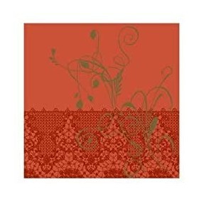 Duni Celstof Servetten 40x40cm 3-lgs 1/4-vouw Lea Mandarin Pak 250 stuks - Op is op