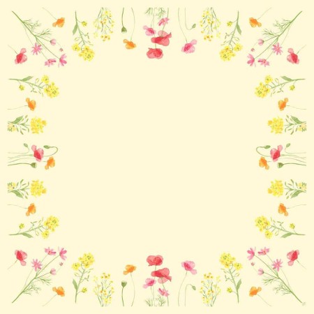 Duni Dunicel Napperons 84x84cm Poppy Field Pak 10 stuks