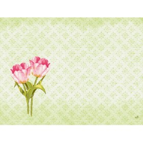 Duni Dunicel Placemats 30x40cm Love Tulips Pak 100 stuks - Op is op