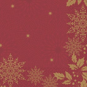 Duni Celstof Servetten 33x33cm 3-lgs 1/4-vouw Graceful Holiday Pak 250 stuks - Op is op