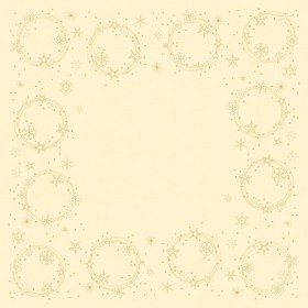 Duni Dunicel Napperons 84x84cm Star Shine Cream Pak 10 stuks