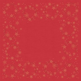 Duni Dunicel Napperons 84x84cm Star Shine Red Pak 10 stuks