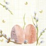 Duni Celstof Servetten 33x33cm 3-lgs 1/4-vouw Willow Easter Pak 250 stuks - Op is op