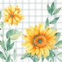 Duni Celstof Servetten 33x33cm 3-lgs 1/4-vouw Sunflower Day Pak 250 stuks