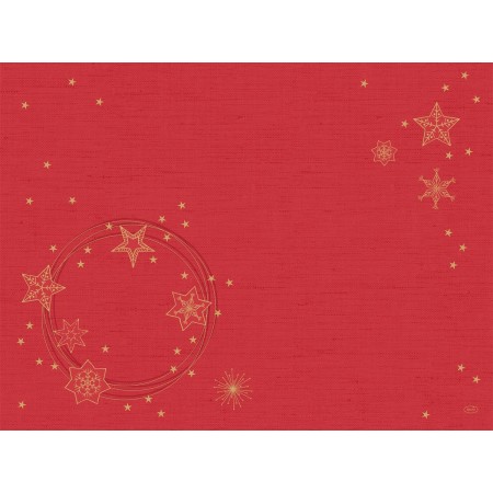 Duni Dunicel Placemats 30x40cm Star Shine Red Pak 100 stuks