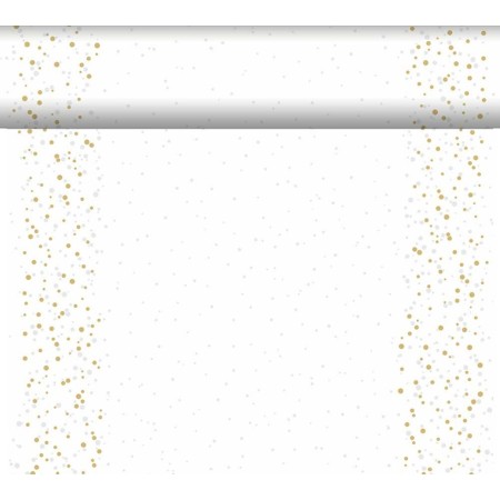 Duni Dunicel Tafelloper Rol 24mx40cm (Perforatie 1,20m) Golden Stardust White