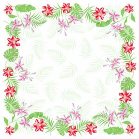 Duni Dunicel Napperons 84x84cm Tropical Lily Pak 10 stuks - Op is op