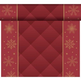 Duni Dunicel Tafelloper Rol 24mx40cm (Perforatie 1,20m) Rhombus Bordeaux