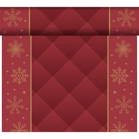 Duni Dunicel Tafelloper Rol 24mx40cm (Perforatie 1,20m) Rhombus Bordeaux