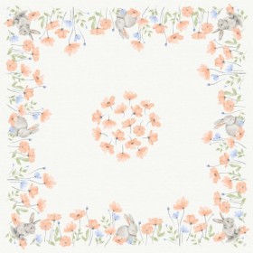 Duni Dunicel Napperons 84x84cm Bunny Bloom Pak 10 stuks