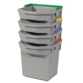 Twinmop Emmer 5L Grijs met Rode Hendel t.b.v. Numatic Werkwagens
