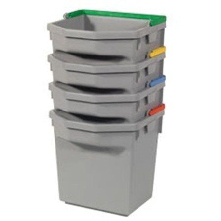 Twinmop Emmer 5L Grijs met Groene Hendel t.b.v. Numatic Werkwagens